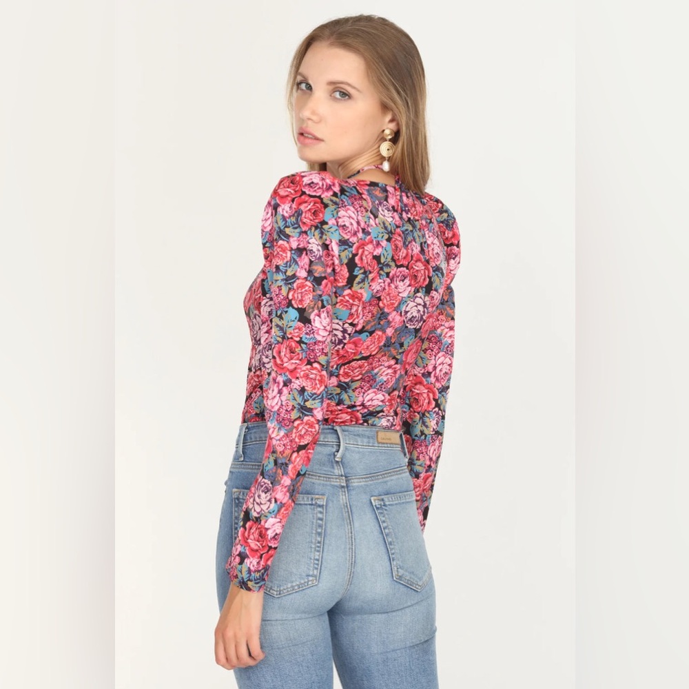 ADELYN RAE • Wendy Tie Neck Bodysuit, NWT